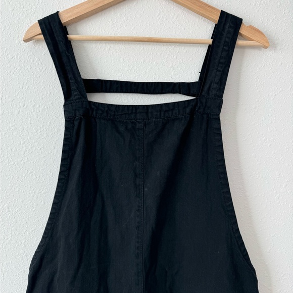 Free People Ziggy Denim Overalls Black Wide Leg Flared Jumpsuit Size 4 - Picture 3 of 12